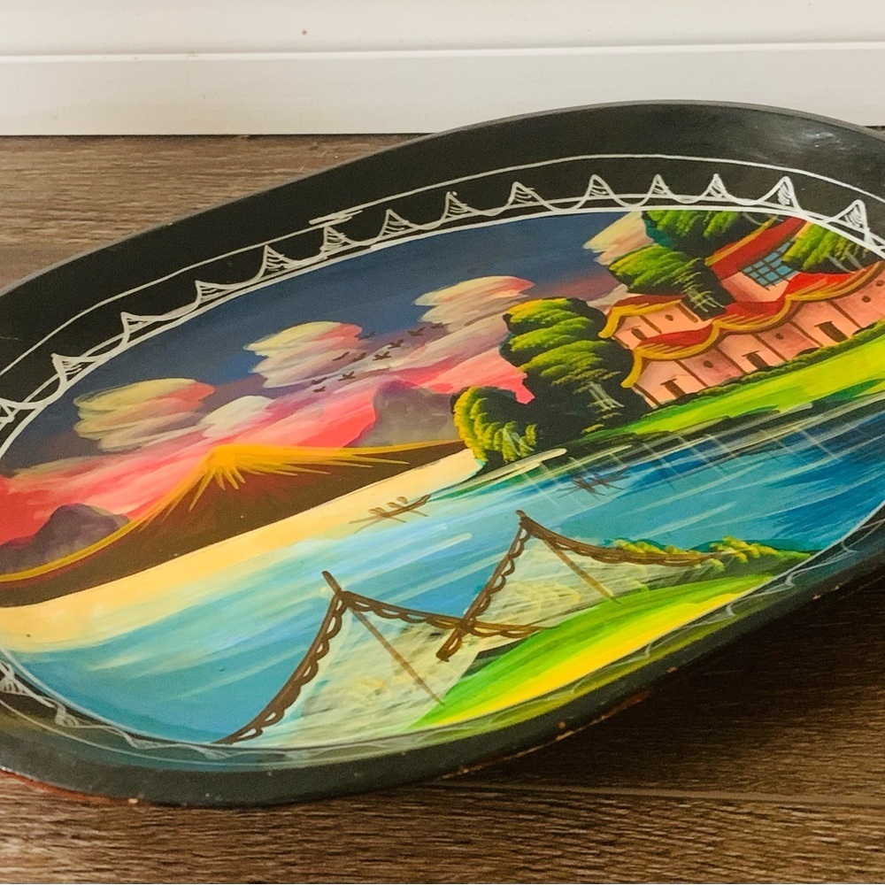 Hand painted tray
